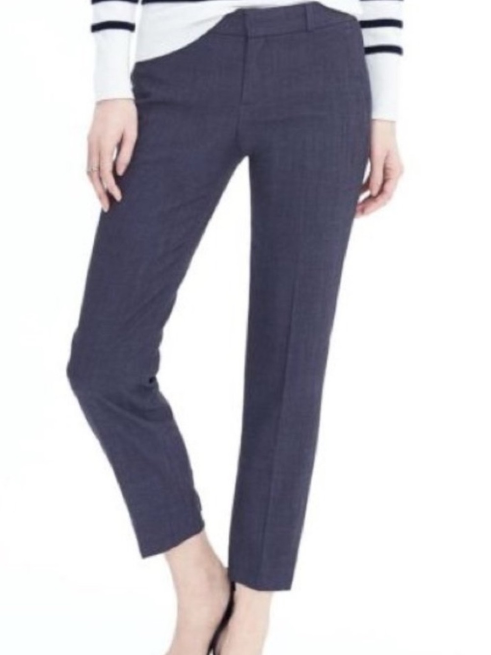 Banana Republic Avery Slim Ankle Pants‎ Navy Blue Size 6 Wool
